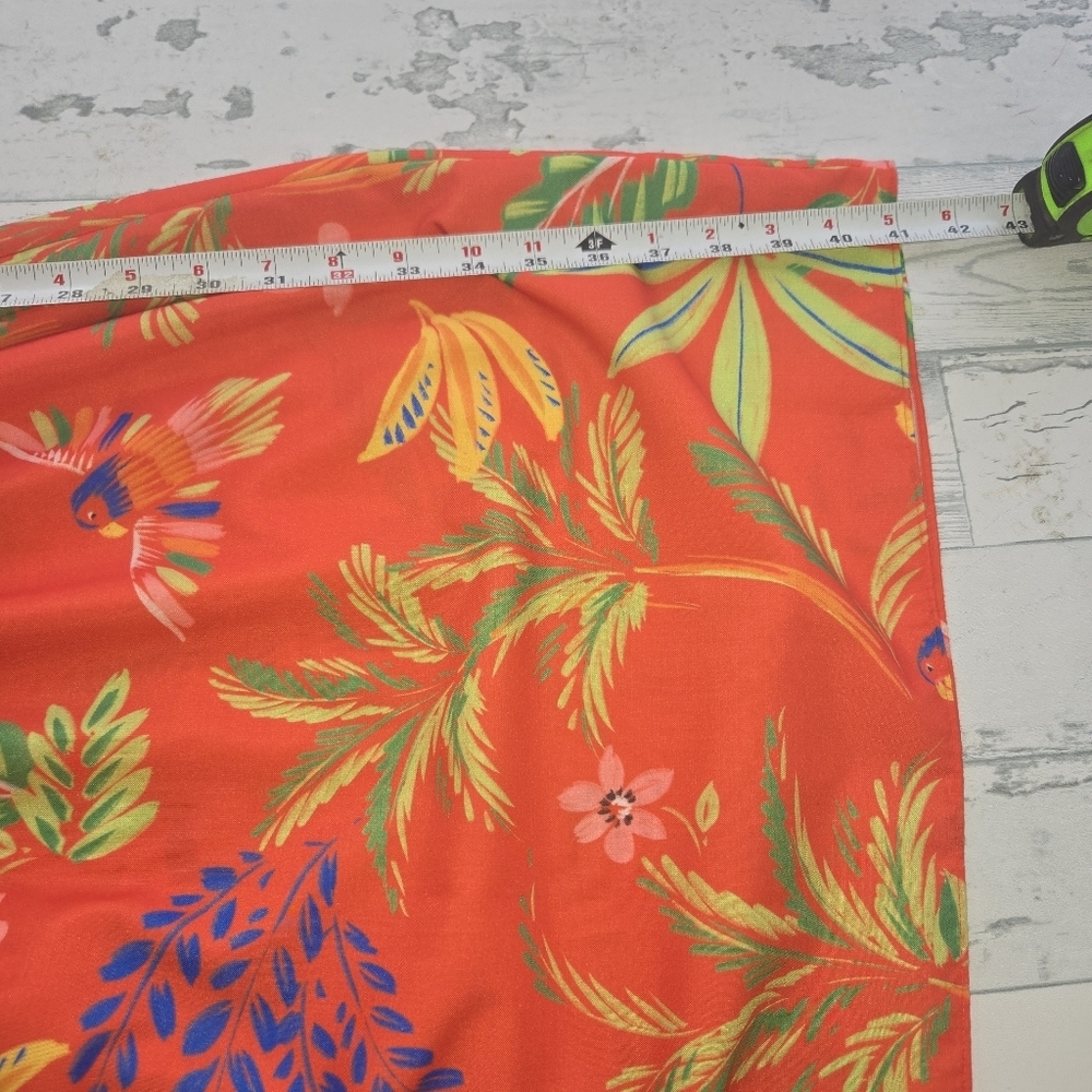 Chelsea & Violet Orange Tropical Print Spaghetti Strap Maxi Dress Size 2 - Picture 6 of 10